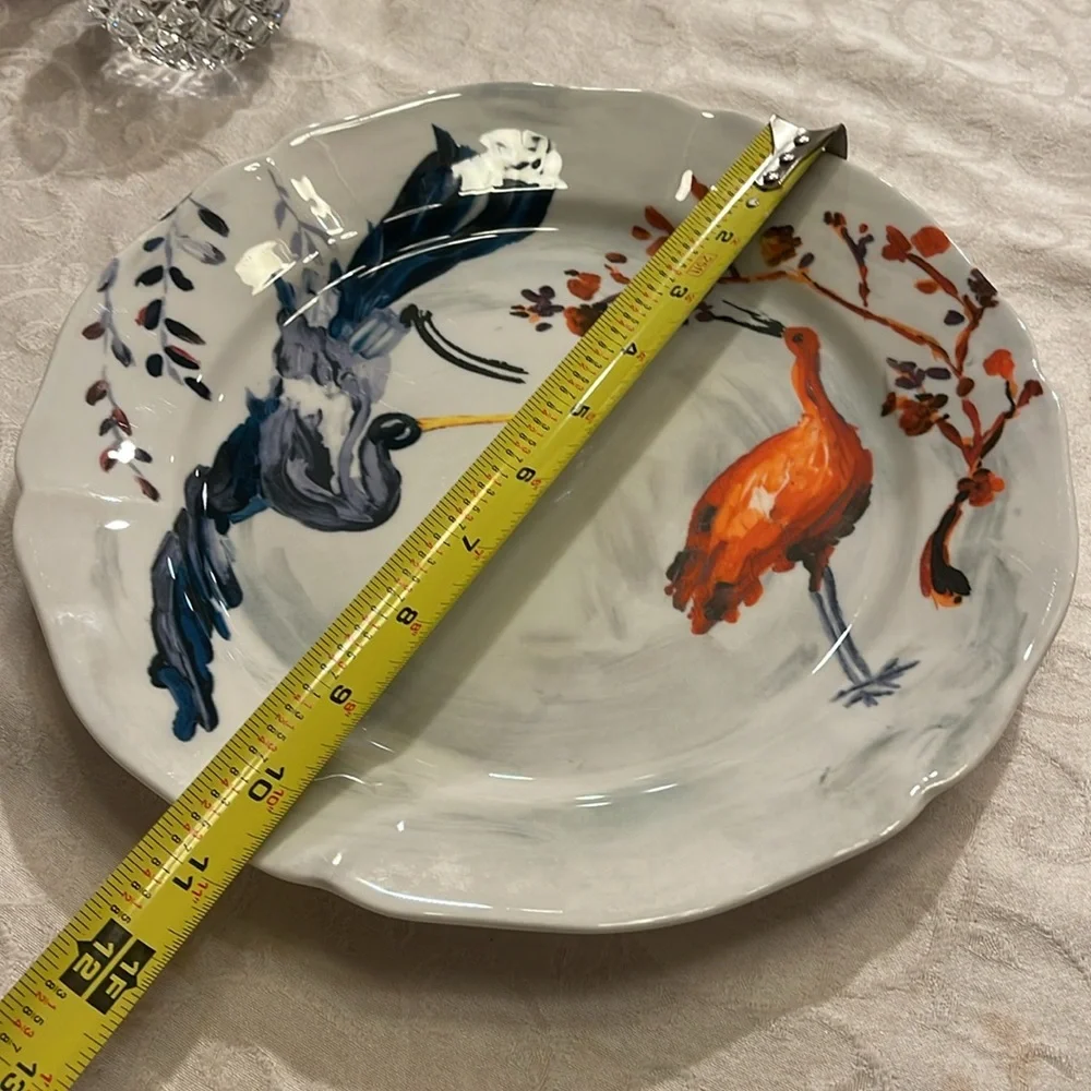Anthropologie  Plate with Birds Design